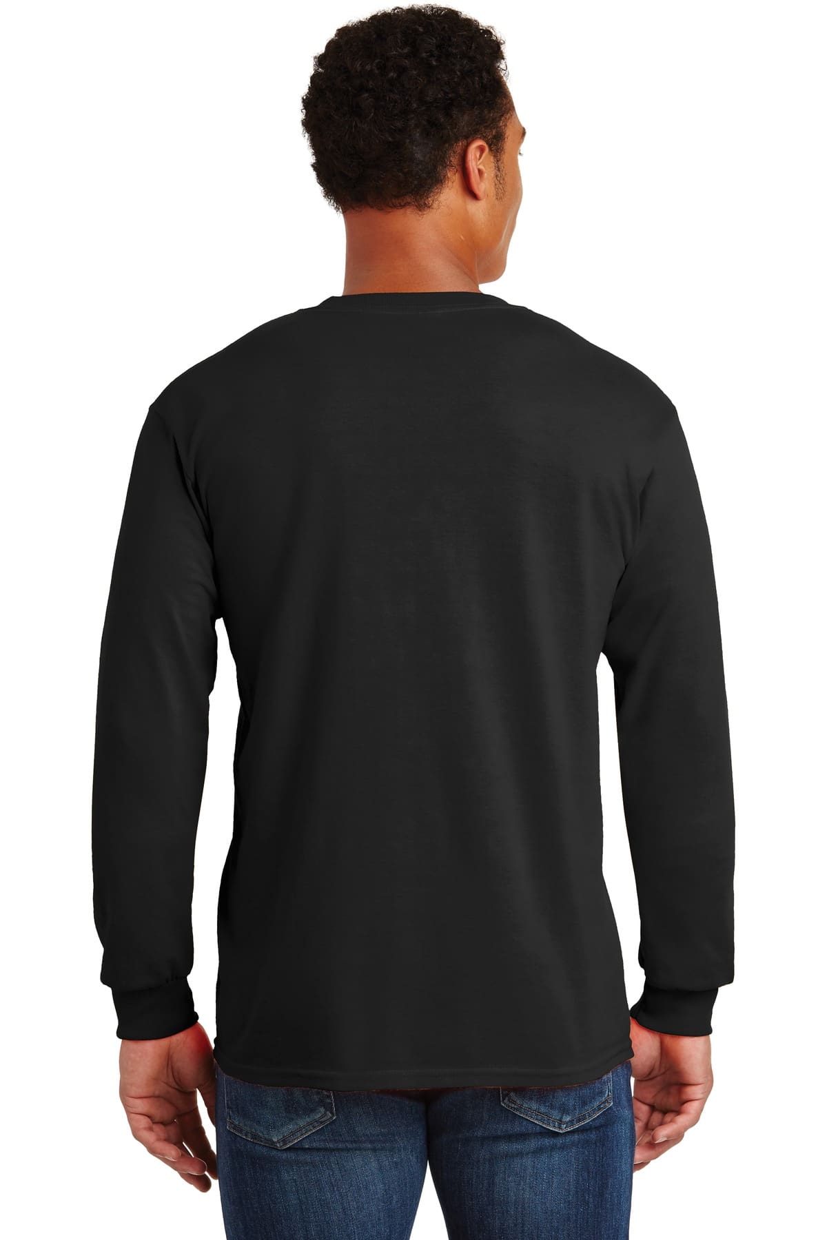 Gildan - Ultra Cotton 100% US Cotton Long Sleeve T-Shirt with Pocket.  2410 - Image 2