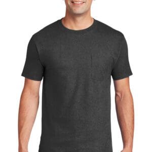 Hanes Beefy-T - 100% Cotton T-Shirt with Pocket. 5190