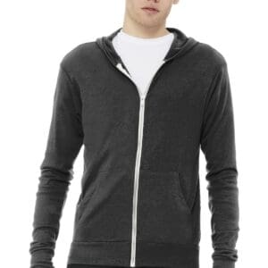 BELLA+CANVAS  Unisex Triblend Full-Zip Lightweight Hoodie. BC3939