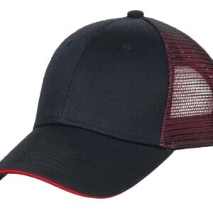 Port Authority Double Mesh Snapback Sandwich Bill Cap. C818