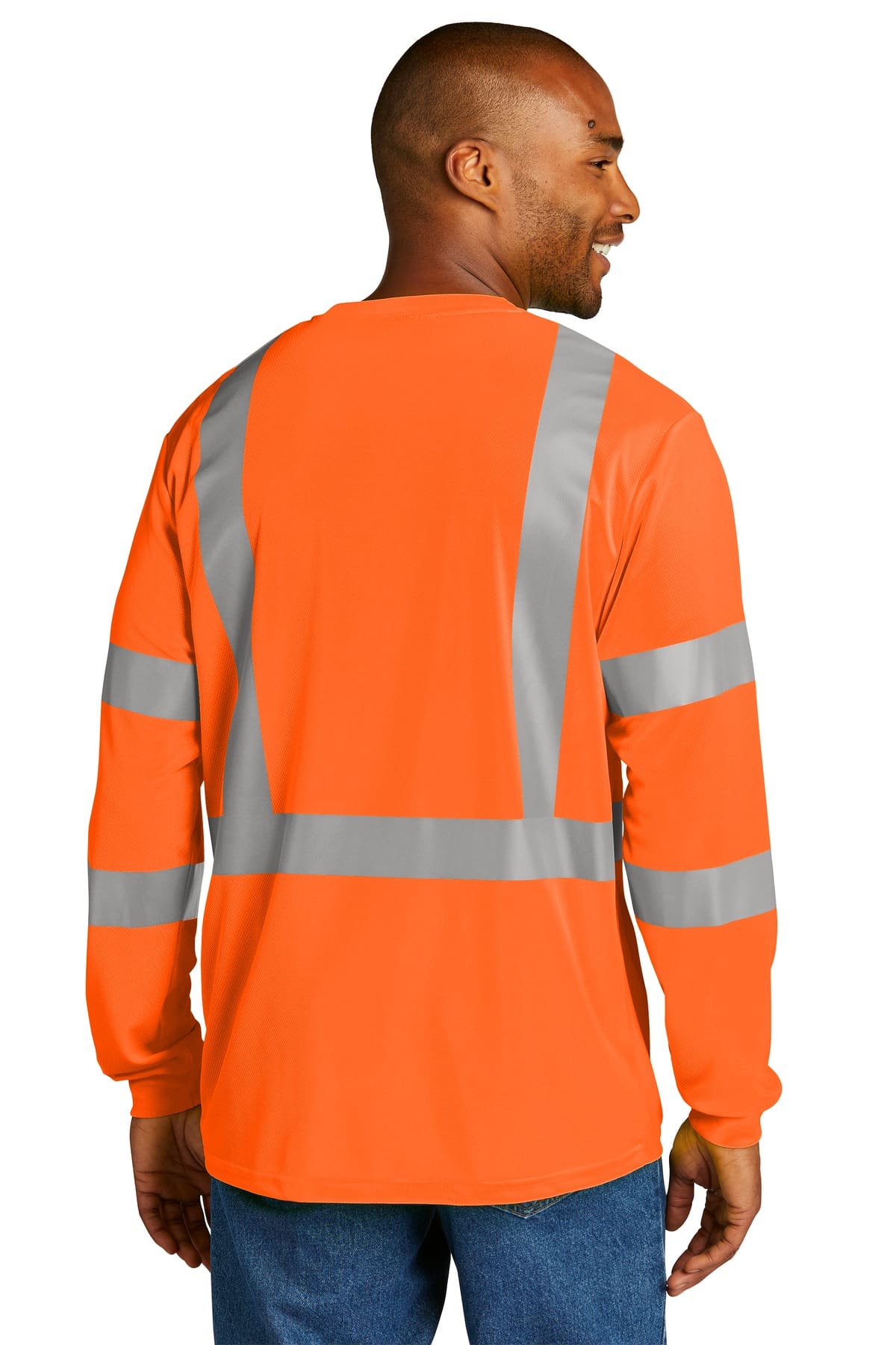 CornerStone  ANSI 107 Class 3 Mesh Long Sleeve Tee. CS203 - Image 2