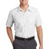 Red Kap Short Sleeve Striped Industrial Work Shirt.  CS20