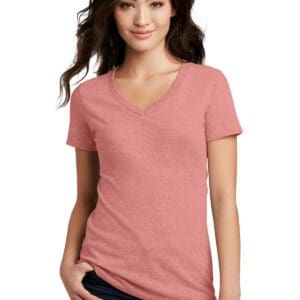 District Women's Perfect Blend CVC V-Neck Tee. DM1190L
