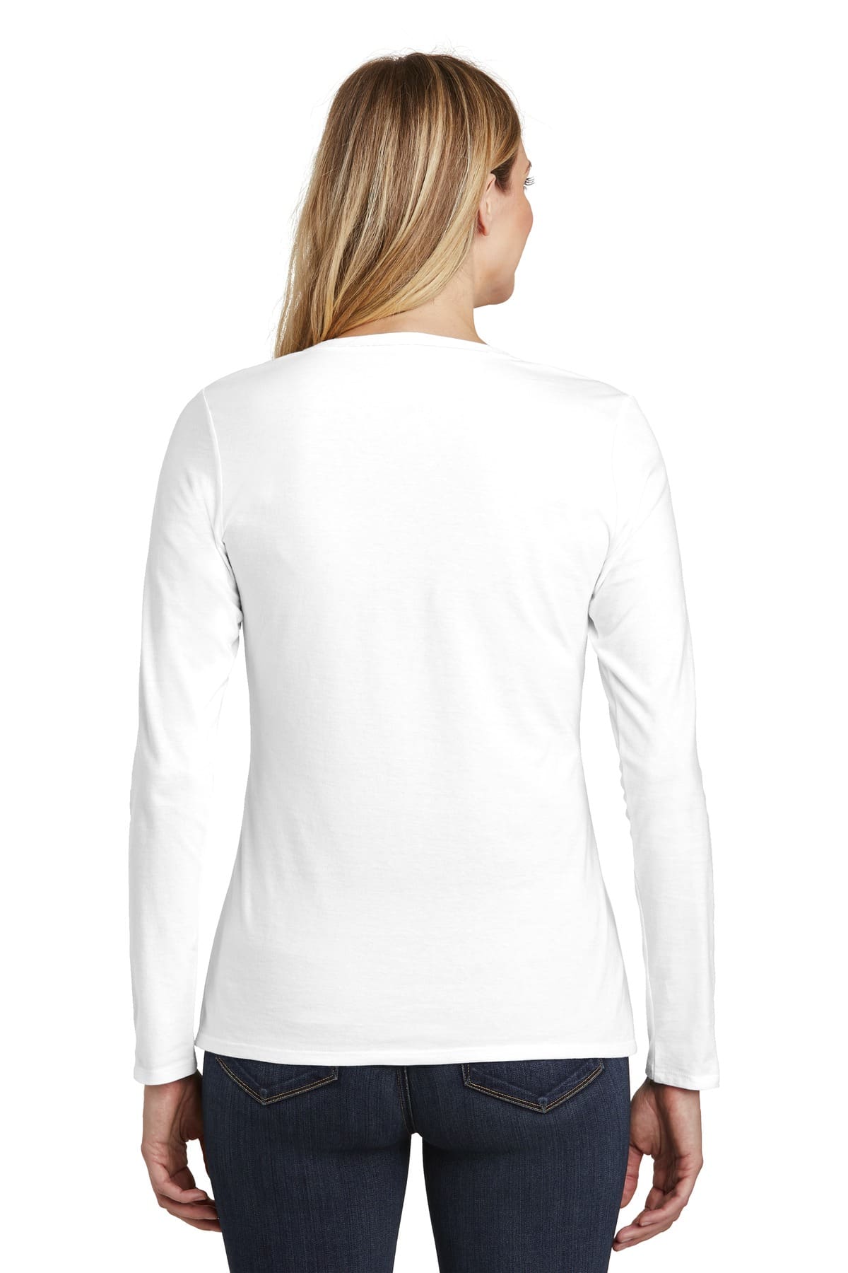 District  Women's Very Important Tee  Long Sleeve V-Neck. DT6201 - Image 2
