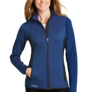 Eddie Bauer Ladies Full-Zip Heather Stretch Fleece Jacket. EB239
