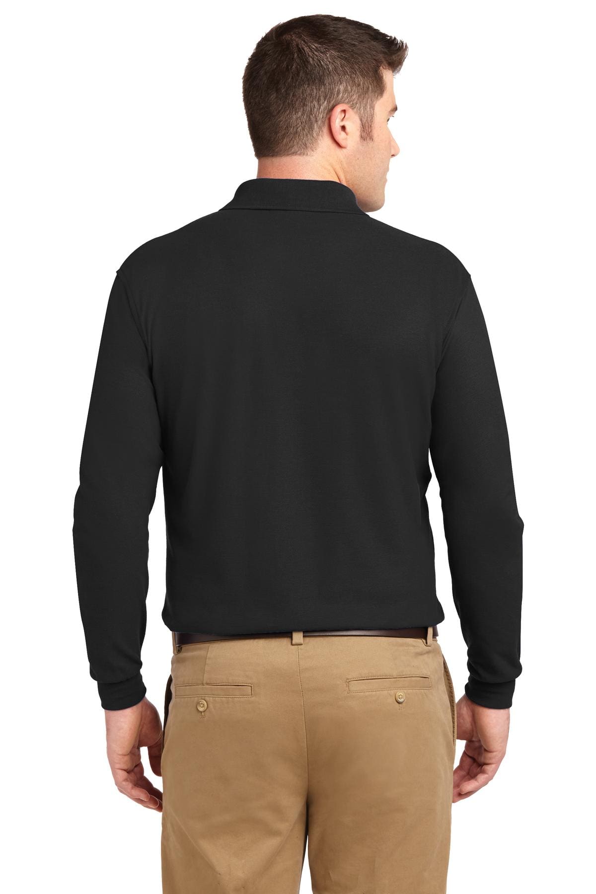 Port Authority Silk Touch Long Sleeve Polo.  K500LS - Image 2