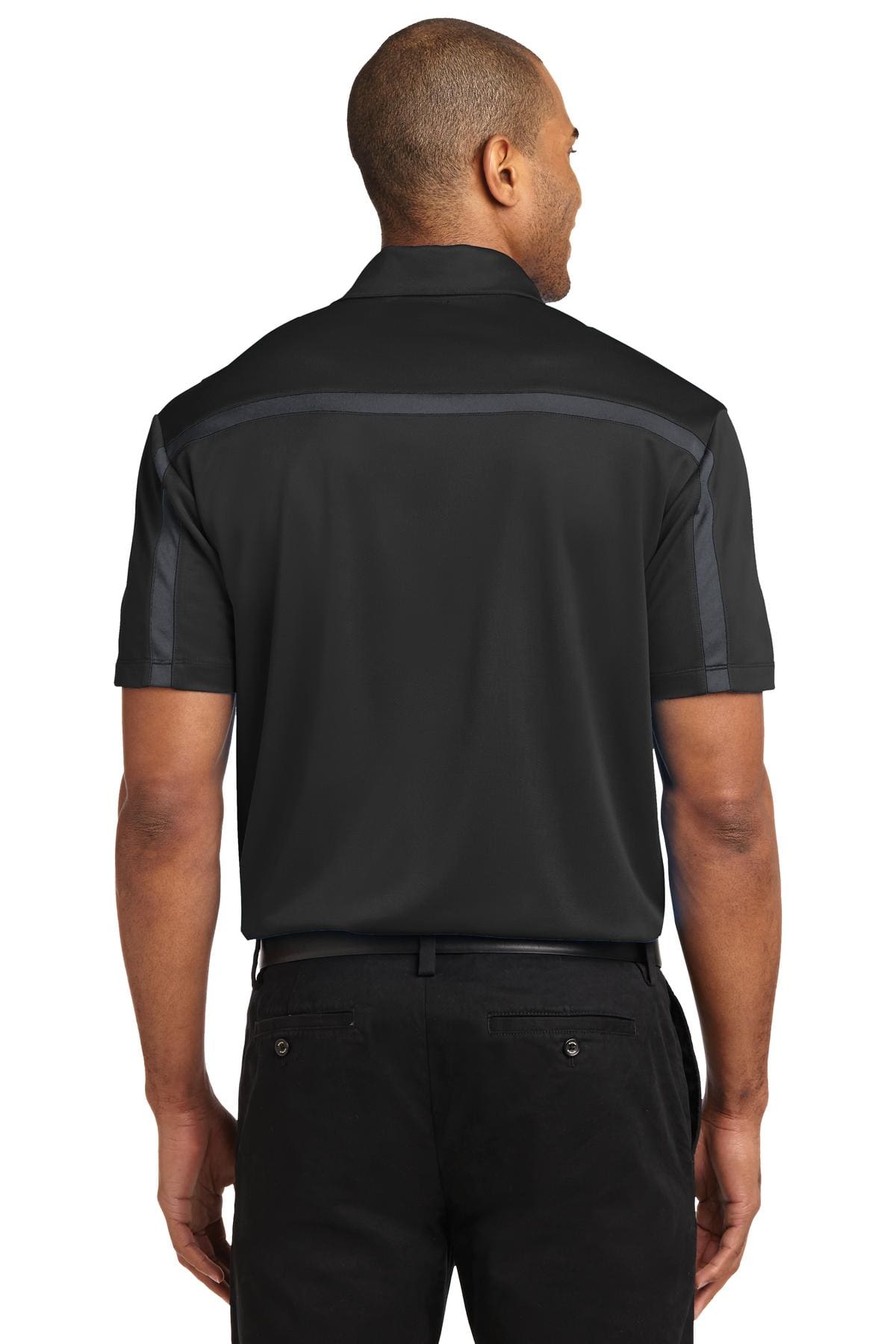 Port Authority Silk Touch Performance Colorblock Stripe Polo. K547 - Image 2