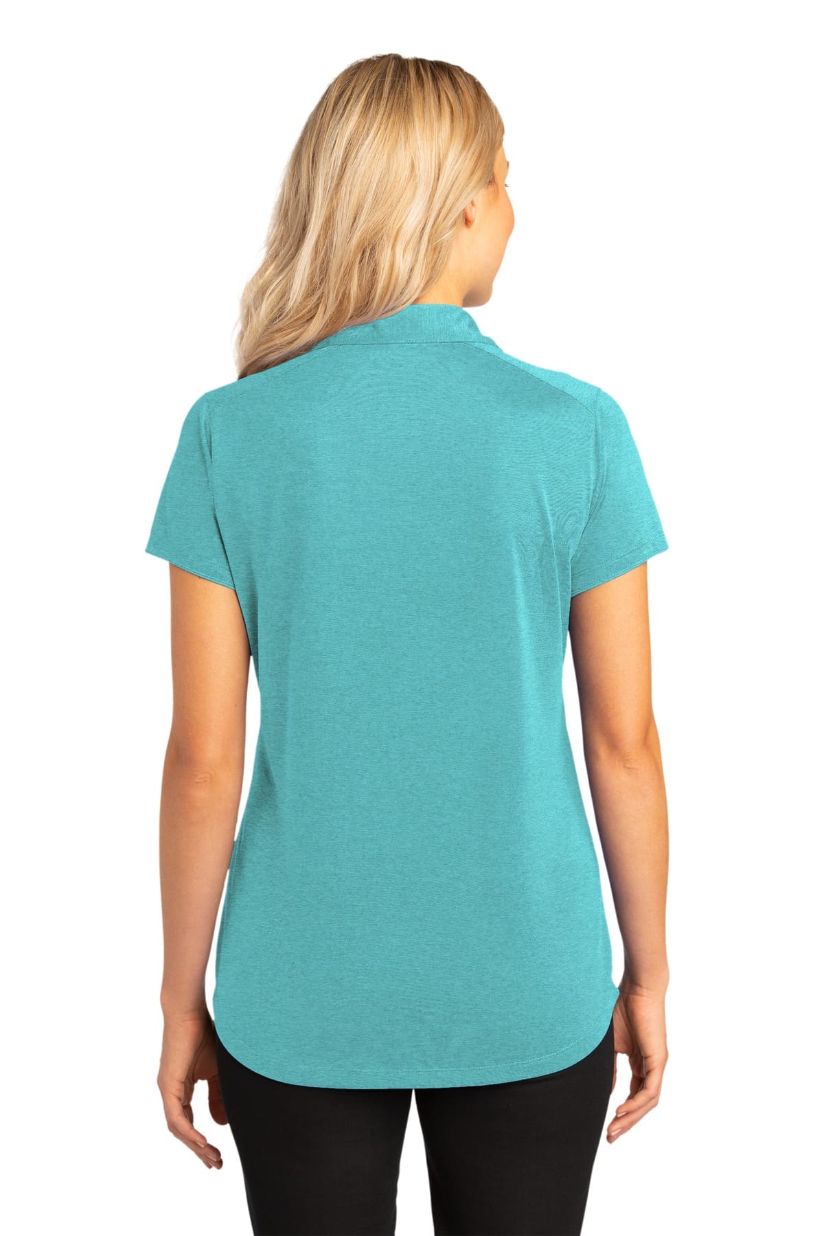 Port Authority Women's Digi Heather Performance Polo. L574 - Image 2