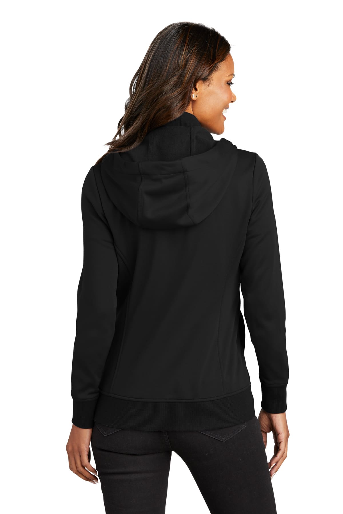 Port Authority Women's Smooth Fleece Hooded Jacket L814 - Image 2
