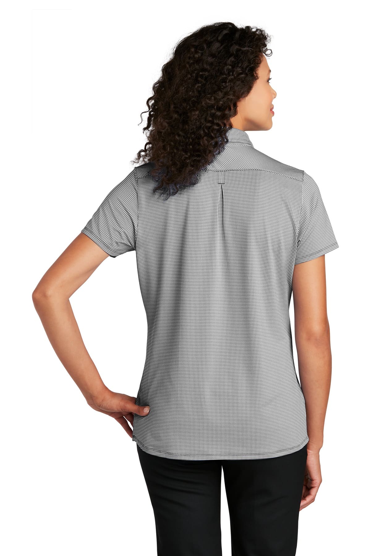 Port Authority  Women's Gingham Polo LK646 - Image 2