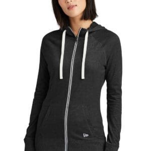 New Era  Ladies Sueded Cotton Blend Full-Zip Hoodie. LNEA122