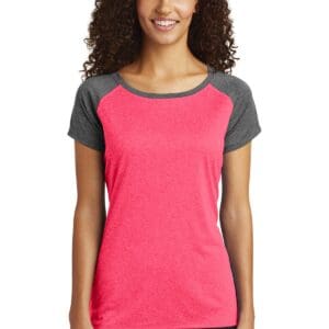 Sport-Tek  Ladies Heather-On-Heather Contender  Scoop Neck Tee. LST362