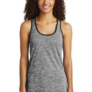 Sport-Tek  Ladies PosiCharge  Electric Heather Racerback Tank. LST396