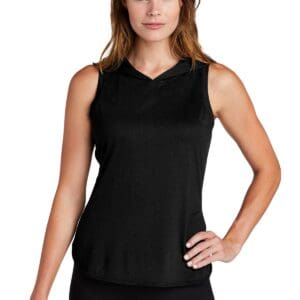 Sport-Tek  Women's PosiCharge  Tri-Blend Wicking Draft Hoodie Tank. LST410