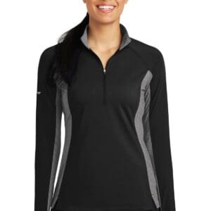 Sport-Tek Ladies Sport-Wick Stretch Contrast 1/4-Zip Pullover. LST854