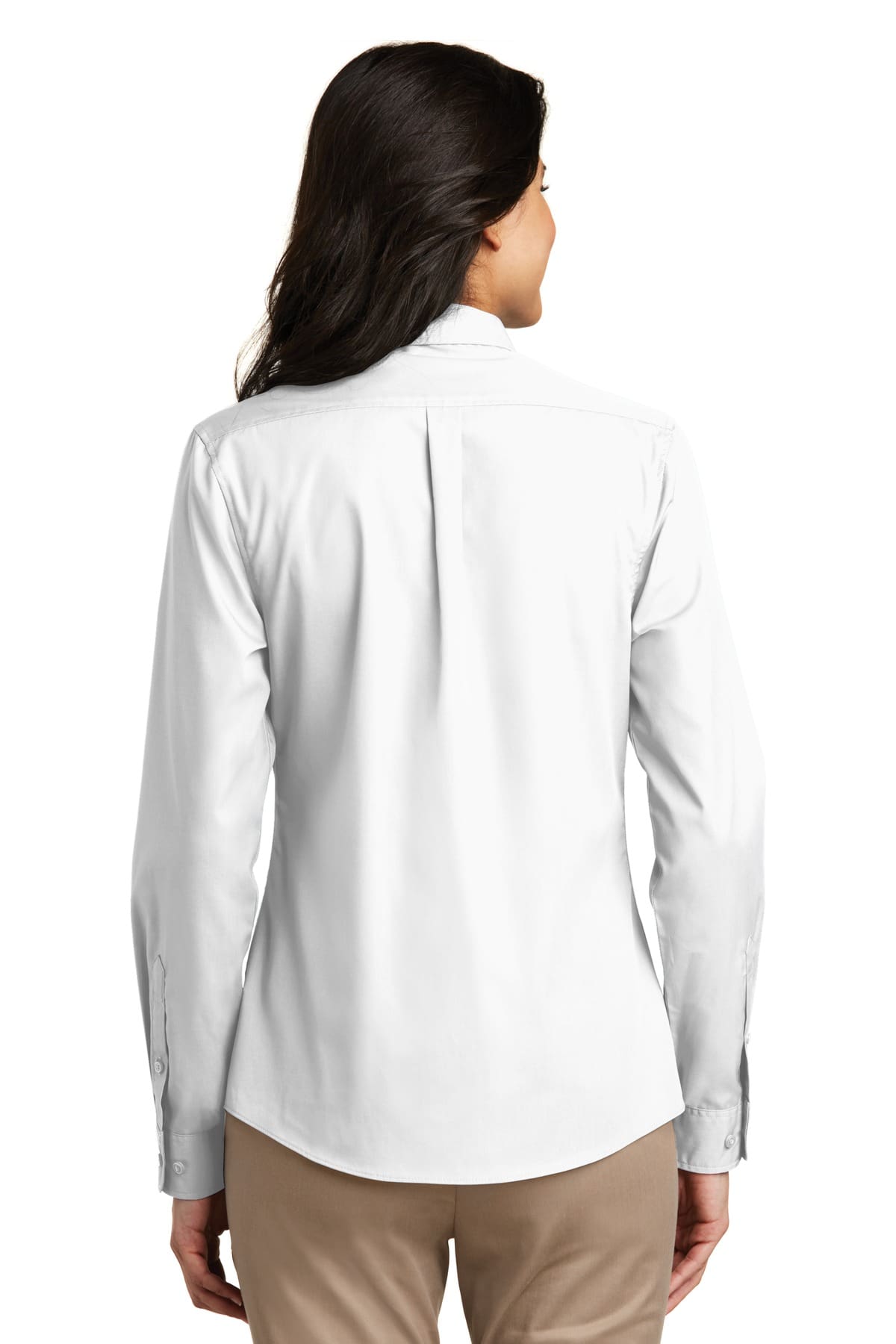 Port Authority Women's Long Sleeve Carefree Poplin Shirt. LW100 - Image 2