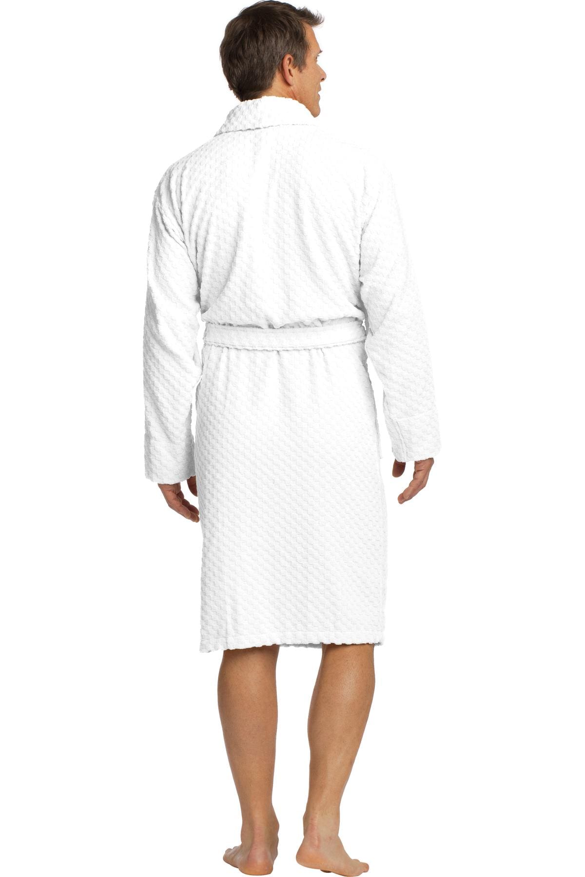 Port Authority Checkered Terry Shawl Collar Robe. R103 - Image 2