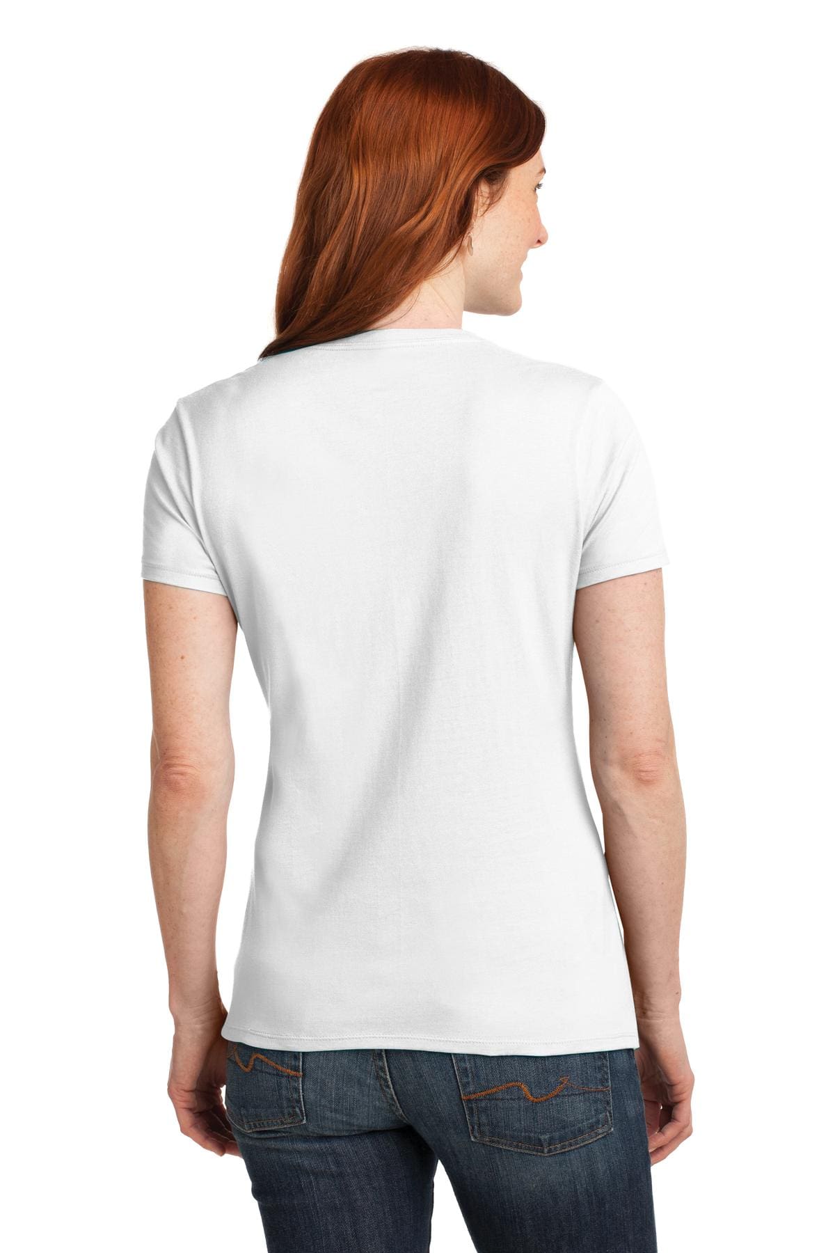 Hanes Ladies Perfect-T Cotton V-Neck T-Shirt. S04V - Image 2