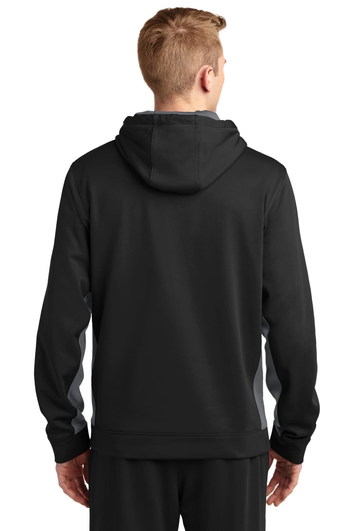 Sport-Tek Sport-Wick Fleece Colorblock Hooded Pullover. ST235 - Image 2