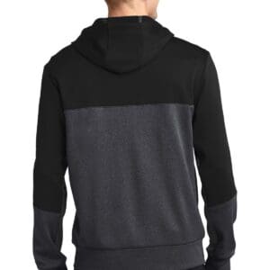 Alternative view of Sport-Tek Tech Fleece Colorblock Full-Zip Hooded Jacket. ST245