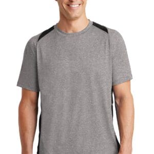 Sport-Tek Heather Colorblock Contender Tee. ST361