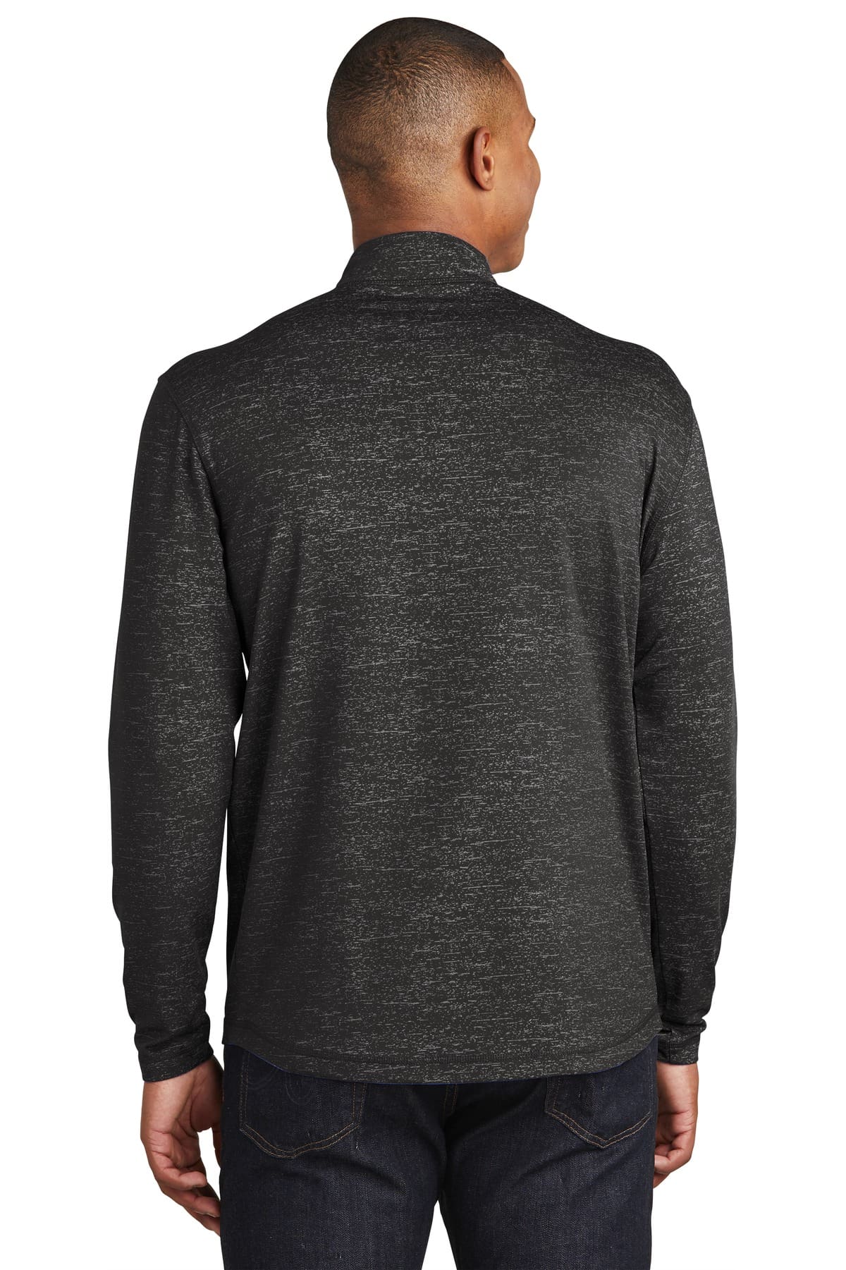 Sport-Tek  Sport-Wick  Stretch Reflective Heather 1/2-Zip Pullover. ST855 - Image 2