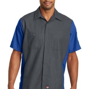 Red Kap Short Sleeve Ripstop Crew Shirt. SY20