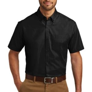 Port Authority Short Sleeve Carefree Poplin Shirt. W101