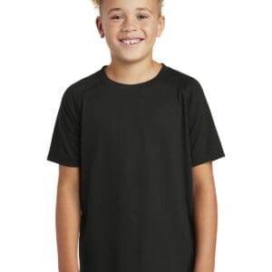 Sport-Tek  Youth PosiCharge  Tri-Blend Wicking Raglan Tee. YST400